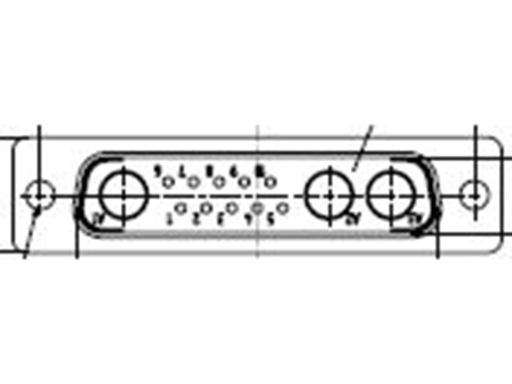 FCT from Molex 172704 10 Way Panel Mount D-sub Connector Plug, 2.84mm Pitch