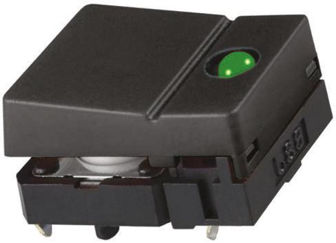 Omron Black Button Tactile Switch, SPST 50 mA @ 24 V dc 6.8mm Through Hole