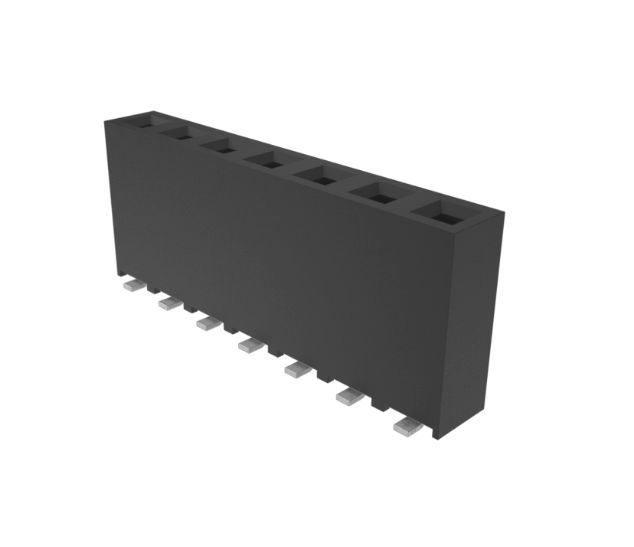 Amphenol Communications Solutions Surface Mount PCB Socket, 7-Contact, 1-Row, 2.54mm Pitch