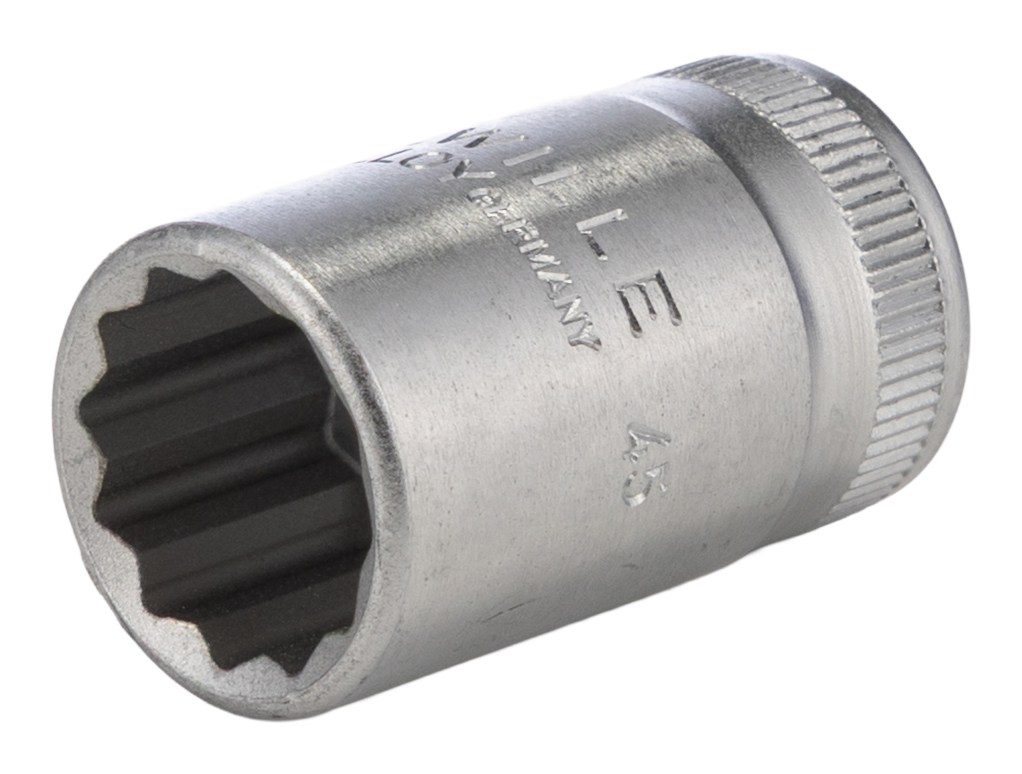 STAHLWILLE 3/8 in Drive 13mm Standard Socket, 12 point, 30 mm Overall Length