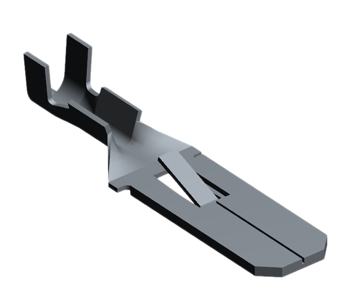 TE Connectivity FASTON .250 Uninsulated Male Spade Connector, Tab, 6.48 x 0.83mm Tab Size, 0.3mm² to 0.8mm²