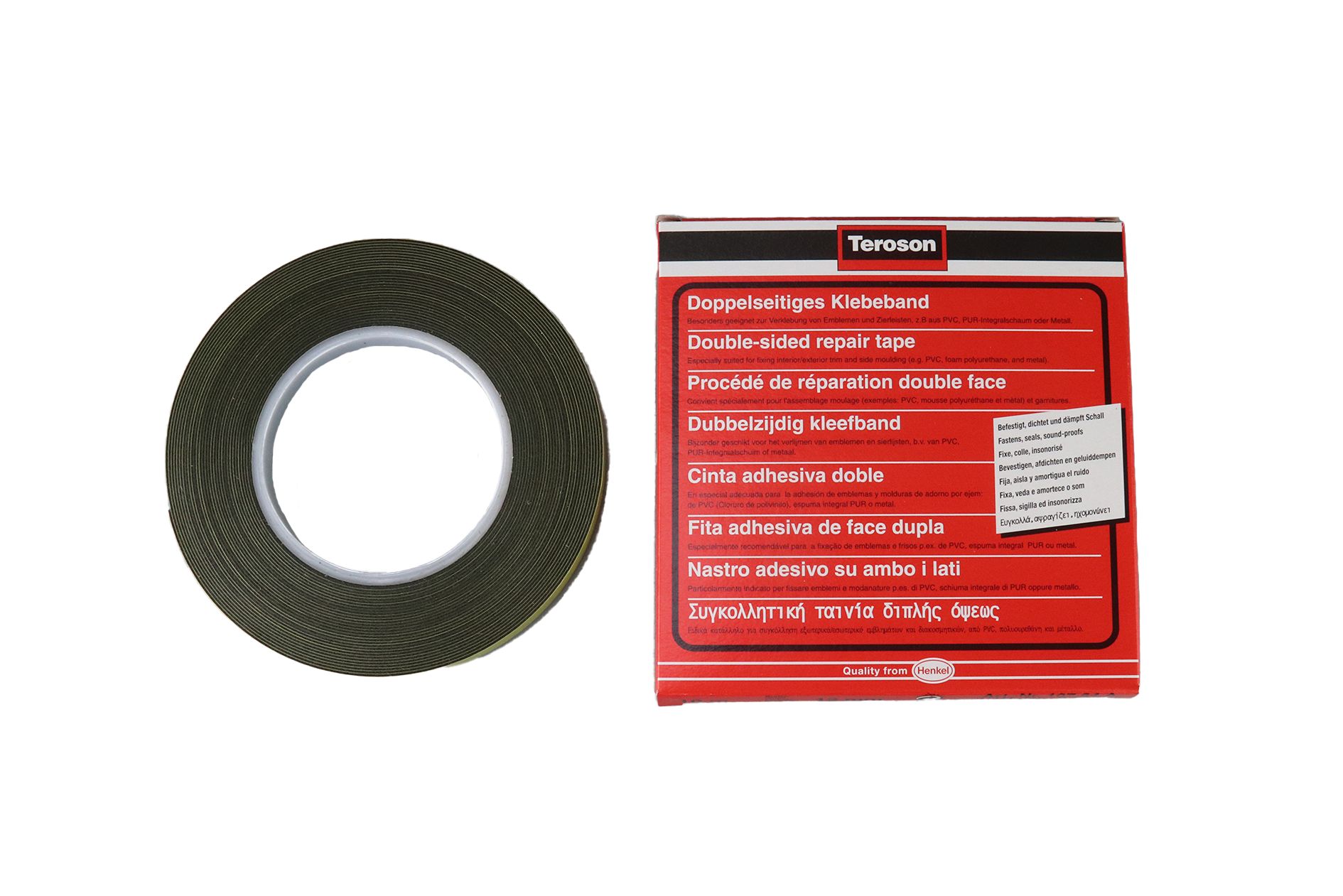 Teroson TEROSON VR 1000 Black Double Sided Foam Tape, 12.0mm x 10.0m