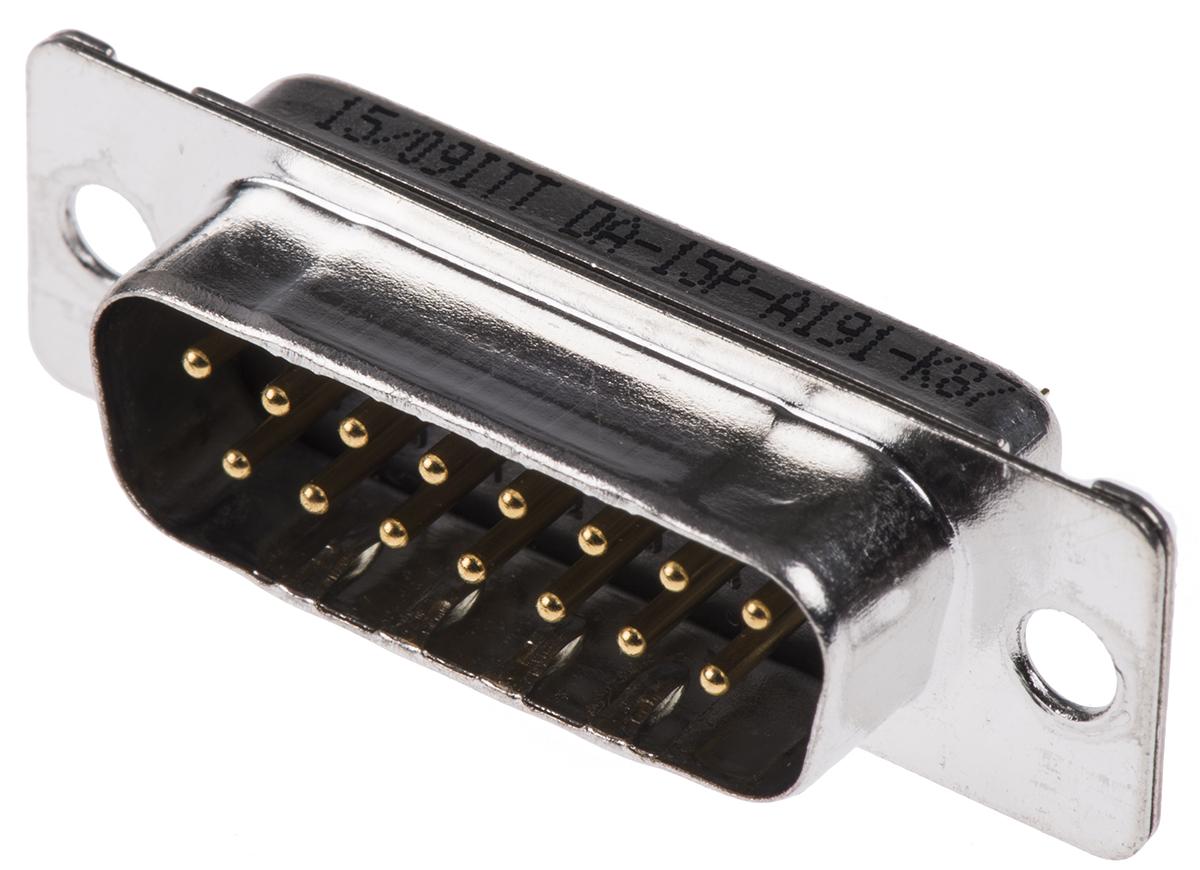ITT Cannon ORIGINAL D 15 Way Panel Mount D-sub Connector Plug
