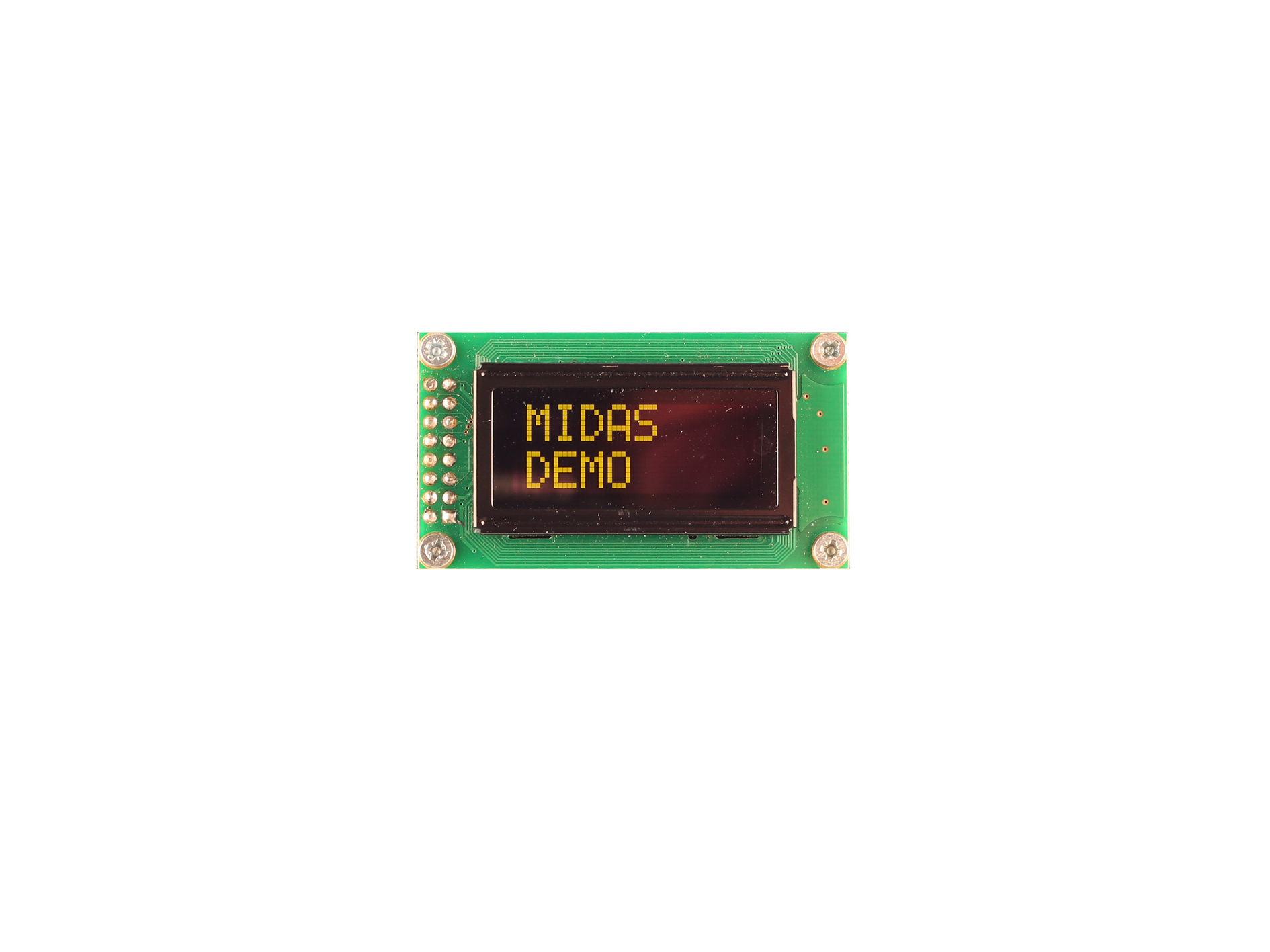 Midas Yellow Passive matrix OLED Display COB Parallel Interface