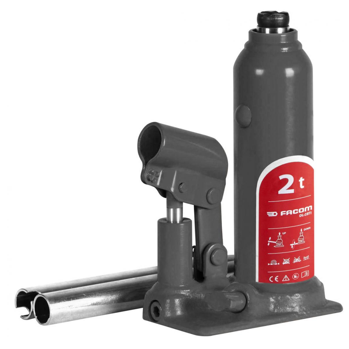 Facom Bottle Jack, 2t Maximum Load 117mm Maximum Range