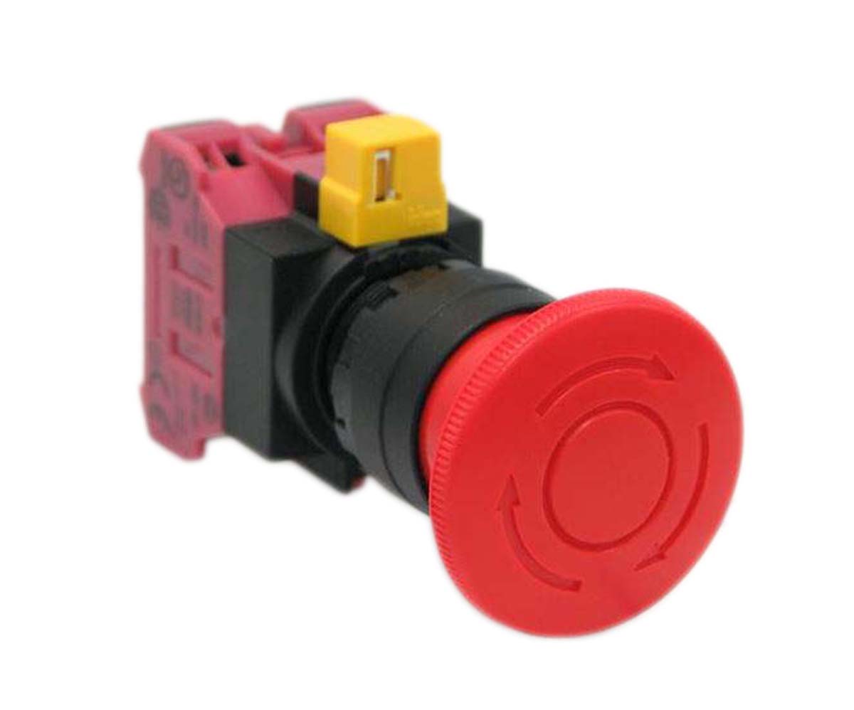 Idec HW Series Twist Release Emergency Stop Push Button, Panel Mount, 22mm Cutout, 2NC, IP65