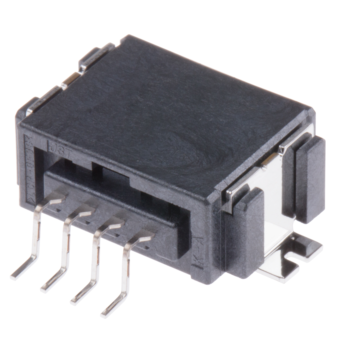 JST, CPT Automotive Connector Plug Black Surface Mount 4 Way, Solder Termination SM04B1-CPTK-1A-TB