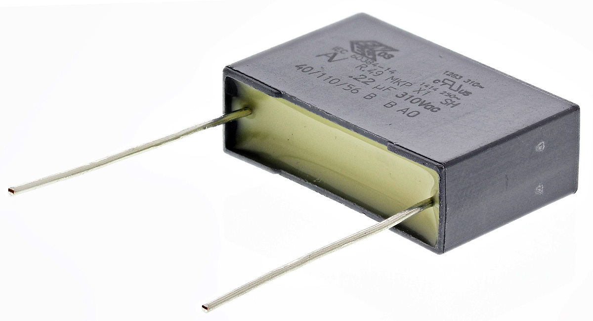 KEMET R49 Polypropylene Film Capacitor, 310 V ac, 800 V dc, ±10%, 220nF, Through Hole