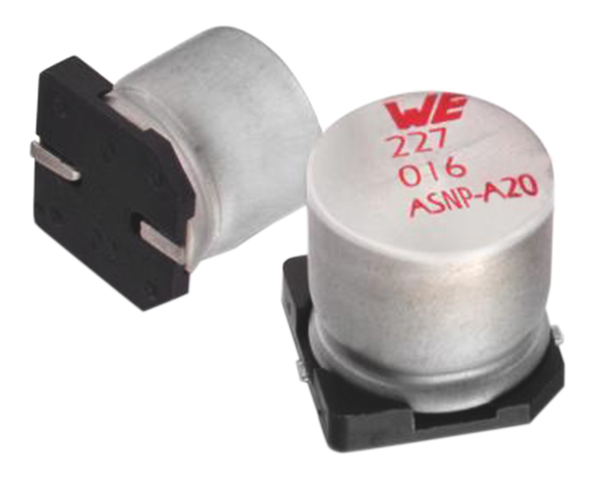 Wurth Elektronik 10μF Aluminium Electrolytic Capacitor 16V dc, Surface Mount - 865250340003