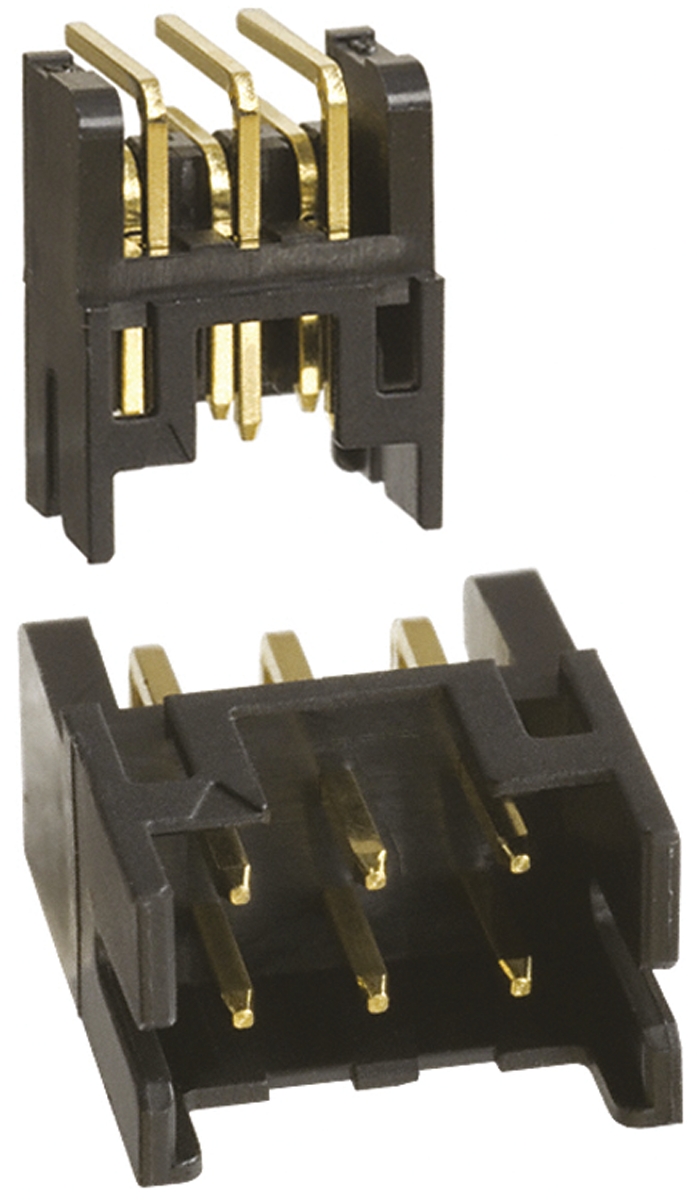Hirose DF11 Series Right Angle Through Hole PCB Header, 6 Contact(s), 2 mm Pitch, 2 Row, Shrouded