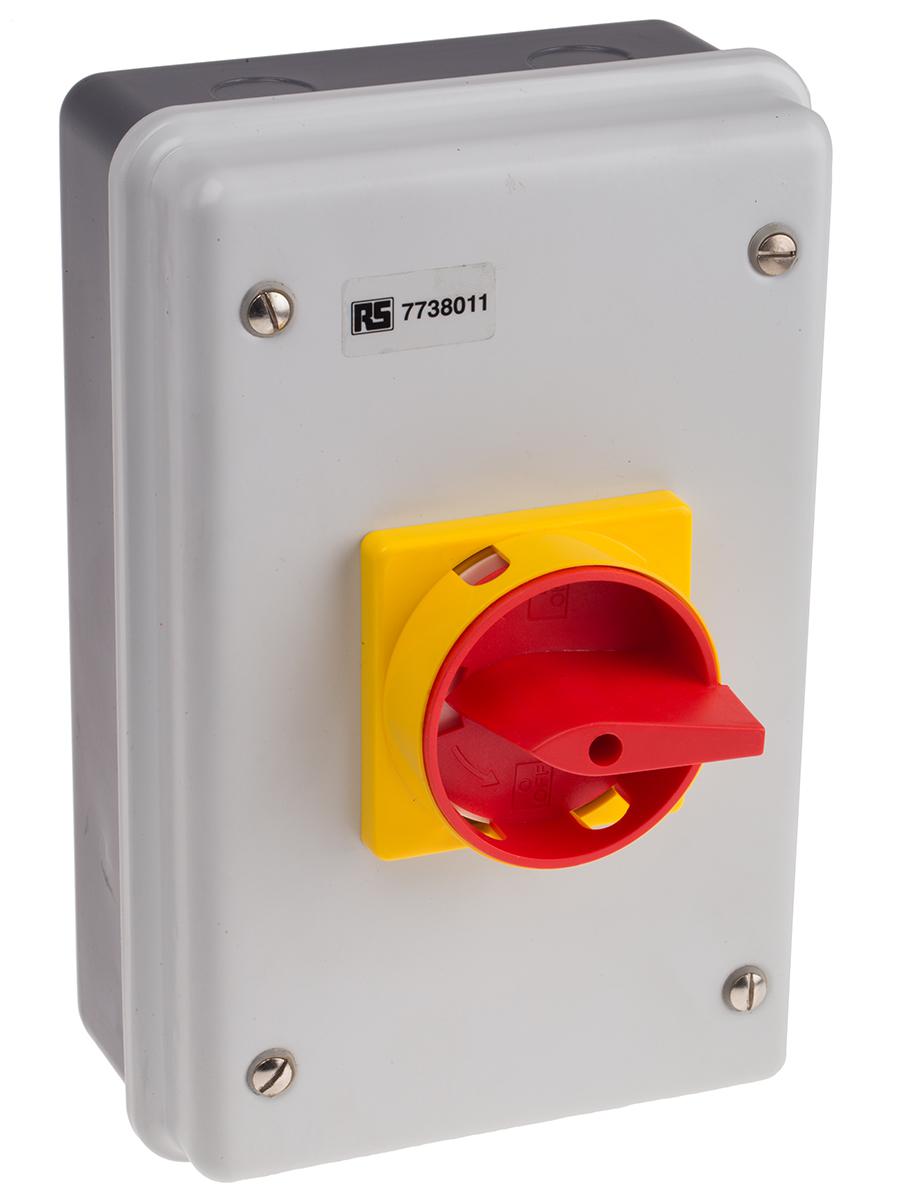 RS PRO 3P Pole Panel Mount Isolator Switch - 32A Maximum Current, 15kW Power Rating, IP54