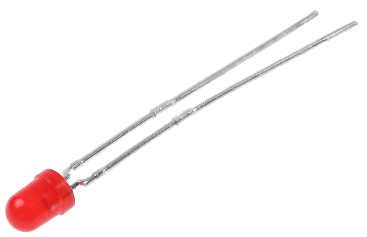 Vishay2.4 V Red LED 3mm Through Hole, TLLR4400