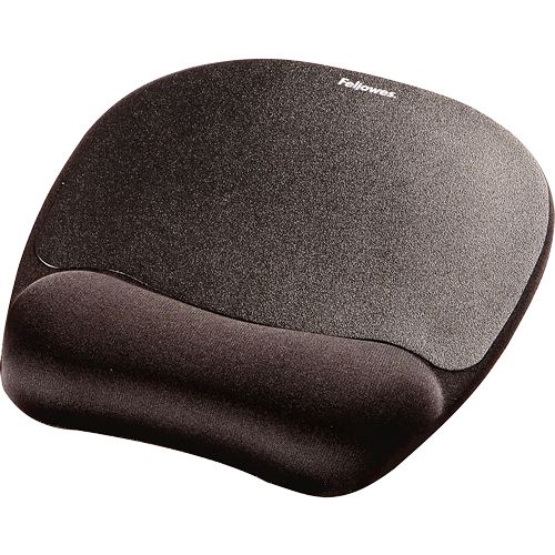 Fellowes Black Memory Foam Mouse Pad & Wrist Rest 2.54 x 20.16 x 23.50cm 25.4mm Height