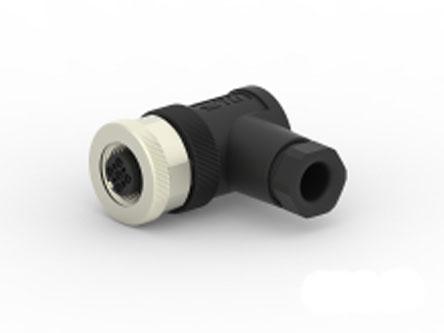 TE Connectivity Circular Connector, 5 Contacts, Cable, M12 Connector, Socket, Female, IP67, T411 Series
