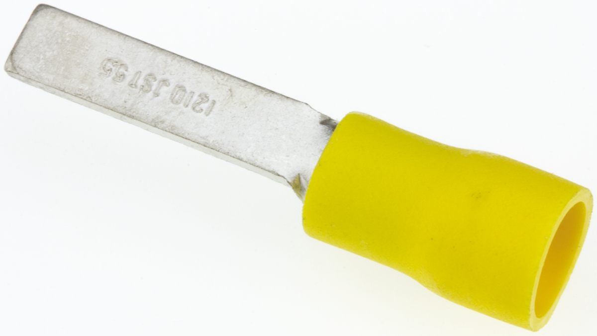 JST , AF Insulated Crimp Blade Terminal 18.6mm Blade Length, 2.6mm² to 6.6mm², 12AWG to 10AWG, Yellow
