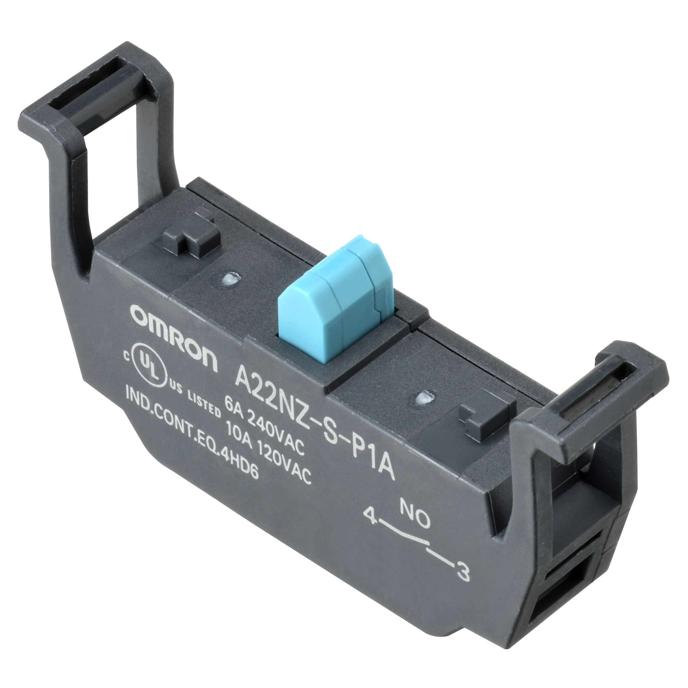 Omron A22NZ Series Contact Block, Blue Light, 1NO