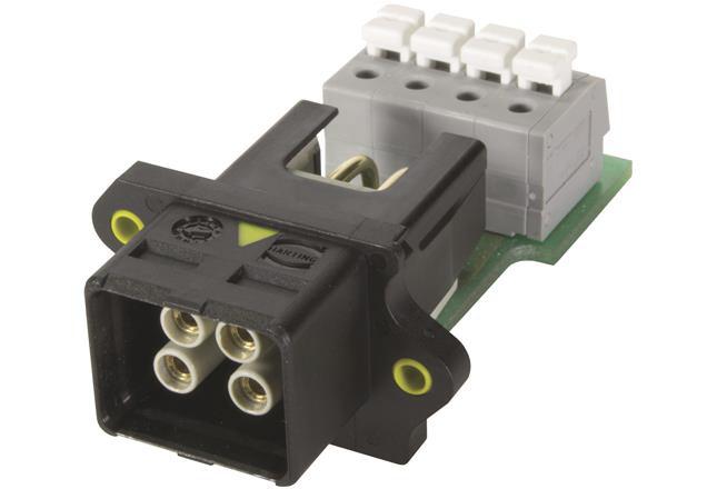 HARTING, HARTING PushPull Power Connector Cable Mount Socket, 4P, Clamp, Plug In Termination, 12A, 48 V