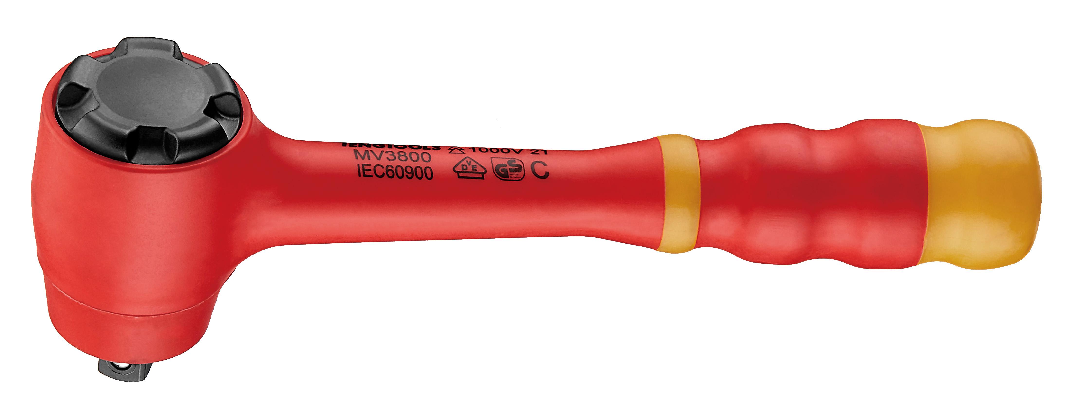 Teng Tools MV3800 3/8 in Ratchet with Insulated Handle, 200 mm Overall, VDE/1000V