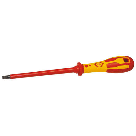 CK Slotted Insulated Screwdriver, 10 mm Tip, 200 mm Blade, VDE/1000V, 335 mm Overall