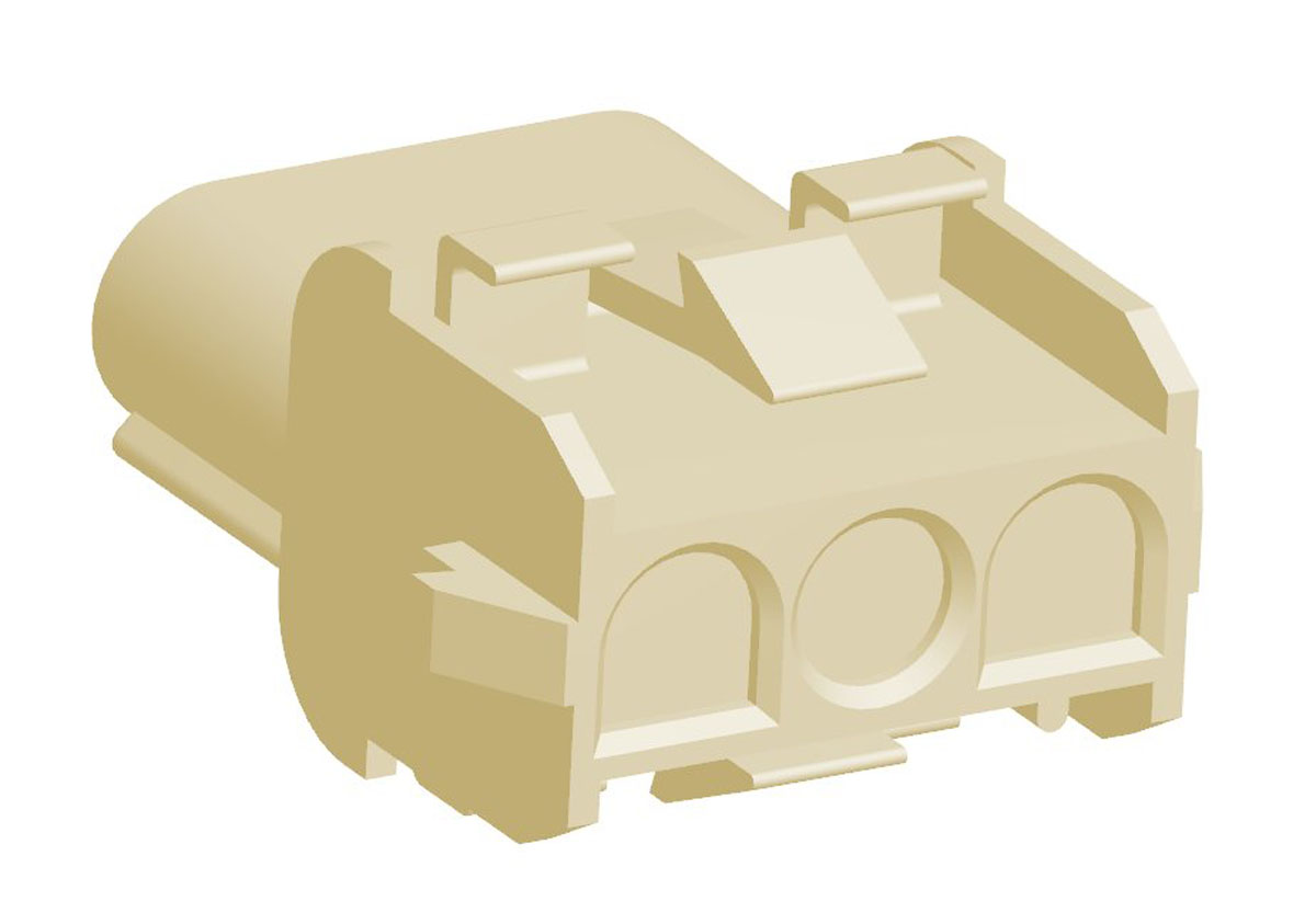 TE Connectivity, Universal MATE-N-LOK Female Connector Housing, 6.35mm Pitch, 3 Way, 1 Row