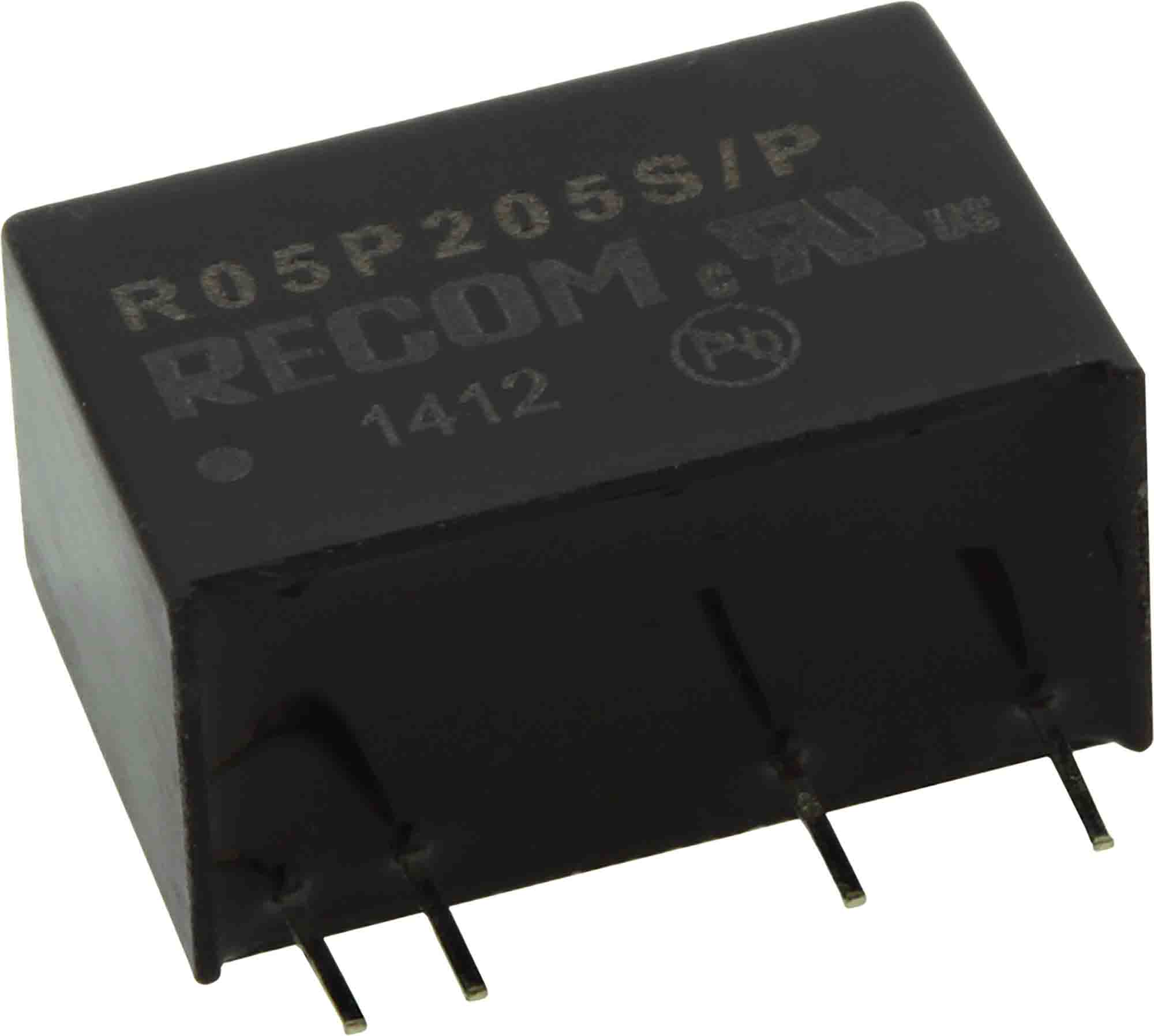 Recom R05P DC-DC Converter, 5V dc/ 400mA Output, 4.5 → 5.5 V dc Input, 2W, Through Hole, +85°C Max Temp -40°C