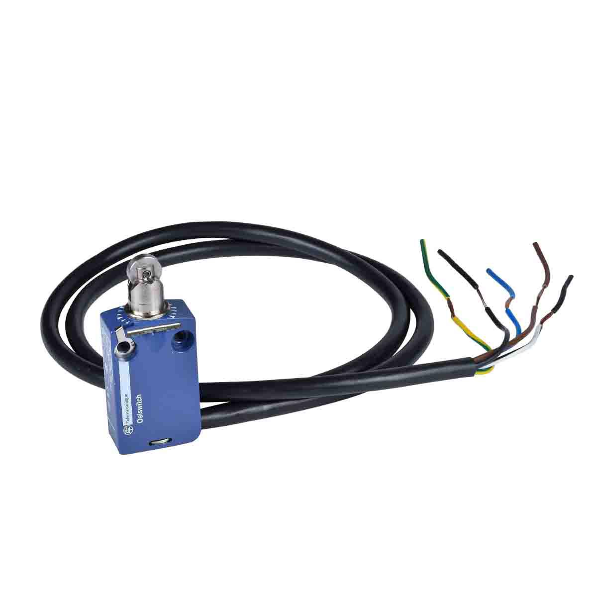 Telemecanique Sensors XCMD Series Roller Plunger Limit Switch, 1NC/1NO, IP66, IP67, IP68, DPST, Zinc Alloy Housing,