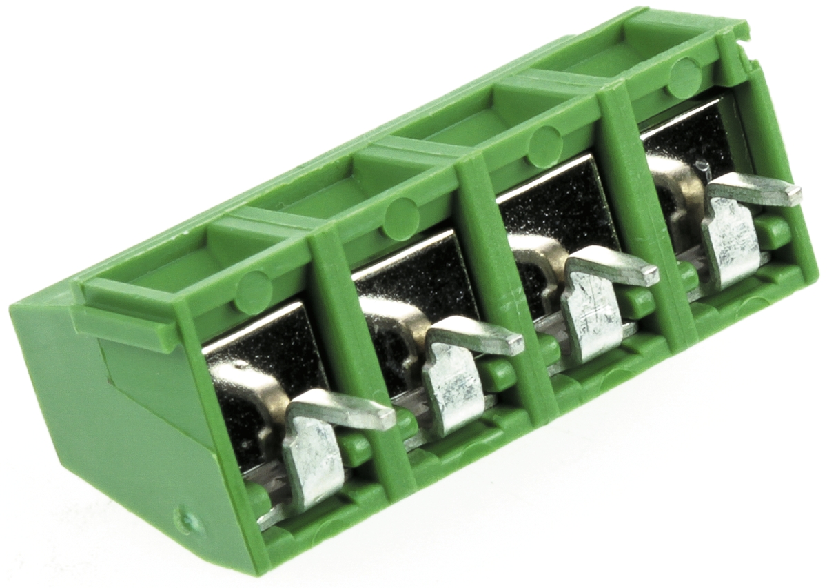TE Connectivity Buchanan Series PCB Terminal Block, 4-Contact, 5.08mm Pitch, Through Hole Mount, 1-Row, Screw