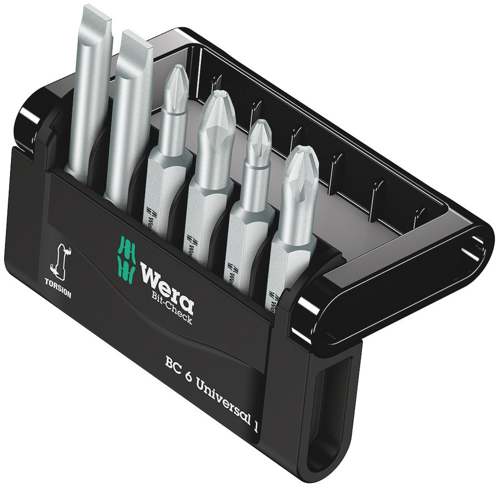 Wera 6 Pieces, Phillips, Pozidriv, Slotted