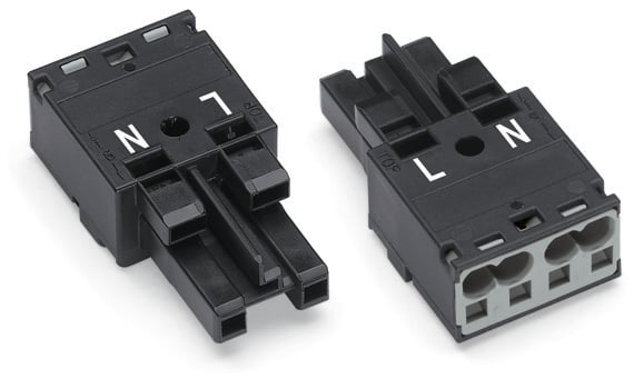 WAGO 770 Series Socket, 2-Pole, Female, Cable Mount, 25A, IP20