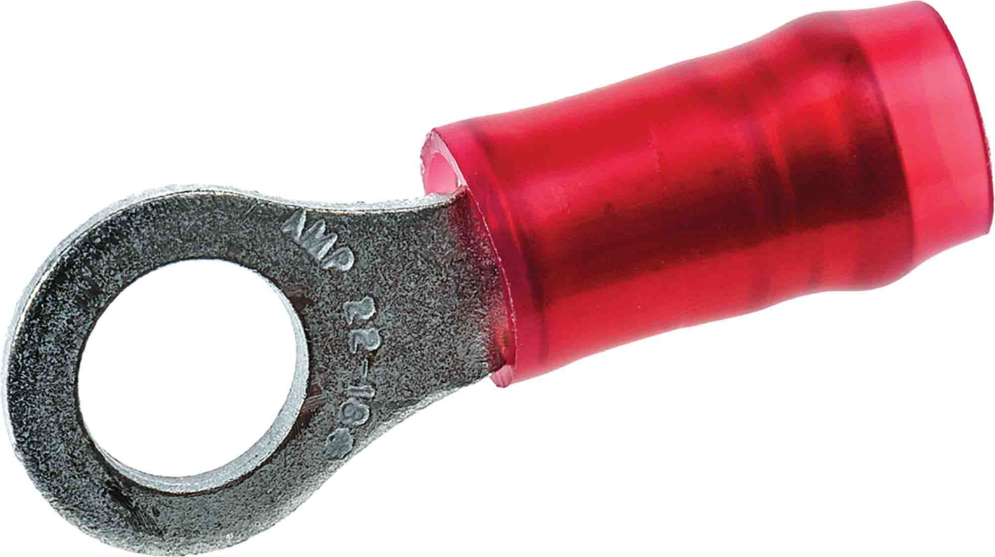 TE Connectivity, PIDG Insulated Ring Terminal, M4 Stud Size, 0.26mm² to 1mm² Wire Size, Red