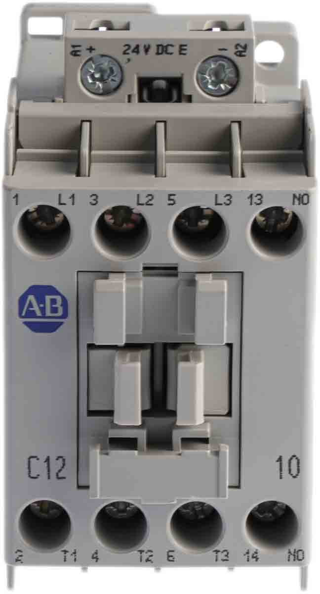 Allen Bradley 100 Series 100C Contactor, 24 V dc Coil, 3-Pole, 12 A, 5.5 kW, 3NO, 690 V ac