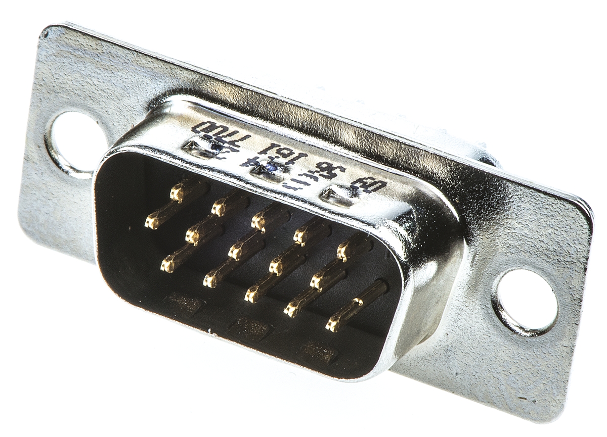 HARTING D-Sub High Density 15 Way Through Hole D-sub Connector Plug, 2.29mm Pitch