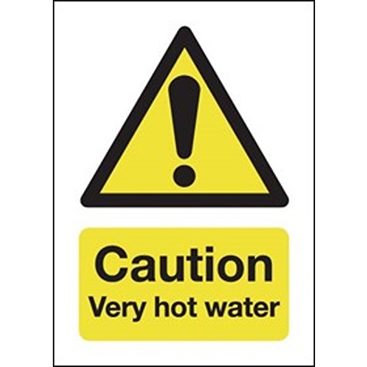 RS PRO Self-Adhesive General Hazard Hazard Warning Sign (English)