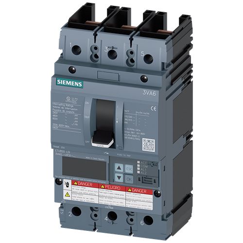 Siemens, Sentron MCCB Molded Case Circuit Breaker 3P 250A, Breaking Capacity 3 kA