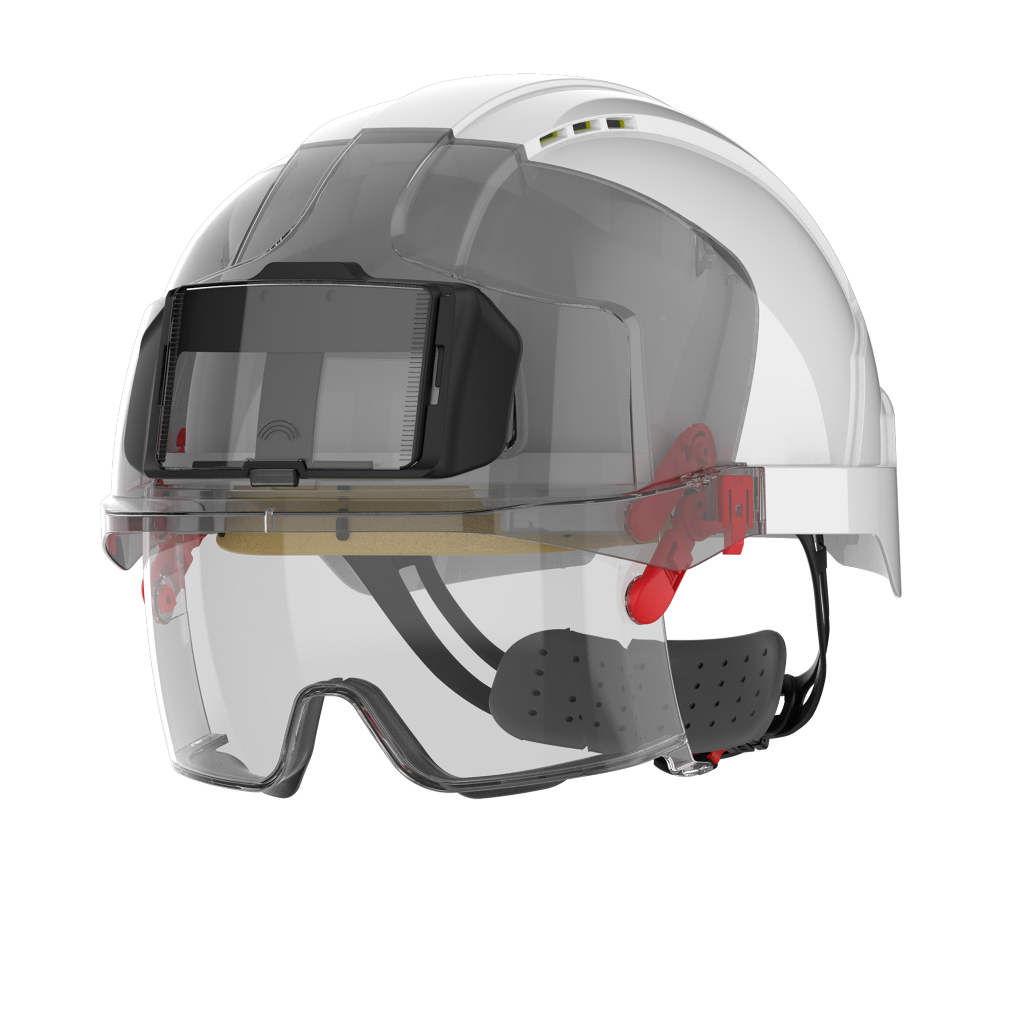 JSP EVO VISTAlens White Safety Helmet, AdjustableVentilated