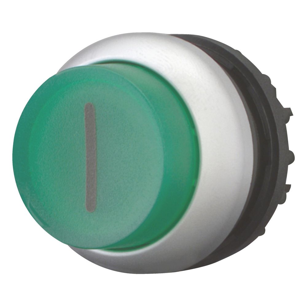 Eaton RMQ Titan M22 Series Green Illuminated Maintained Push Button Head, 22mm Cutout, IP69K