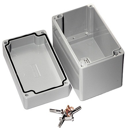 Hammond 1590Z Series Grey Die Cast Aluminium Alloy Enclosure, IP68, Flanged, Grey Lid, 125 x 81 x 59mm