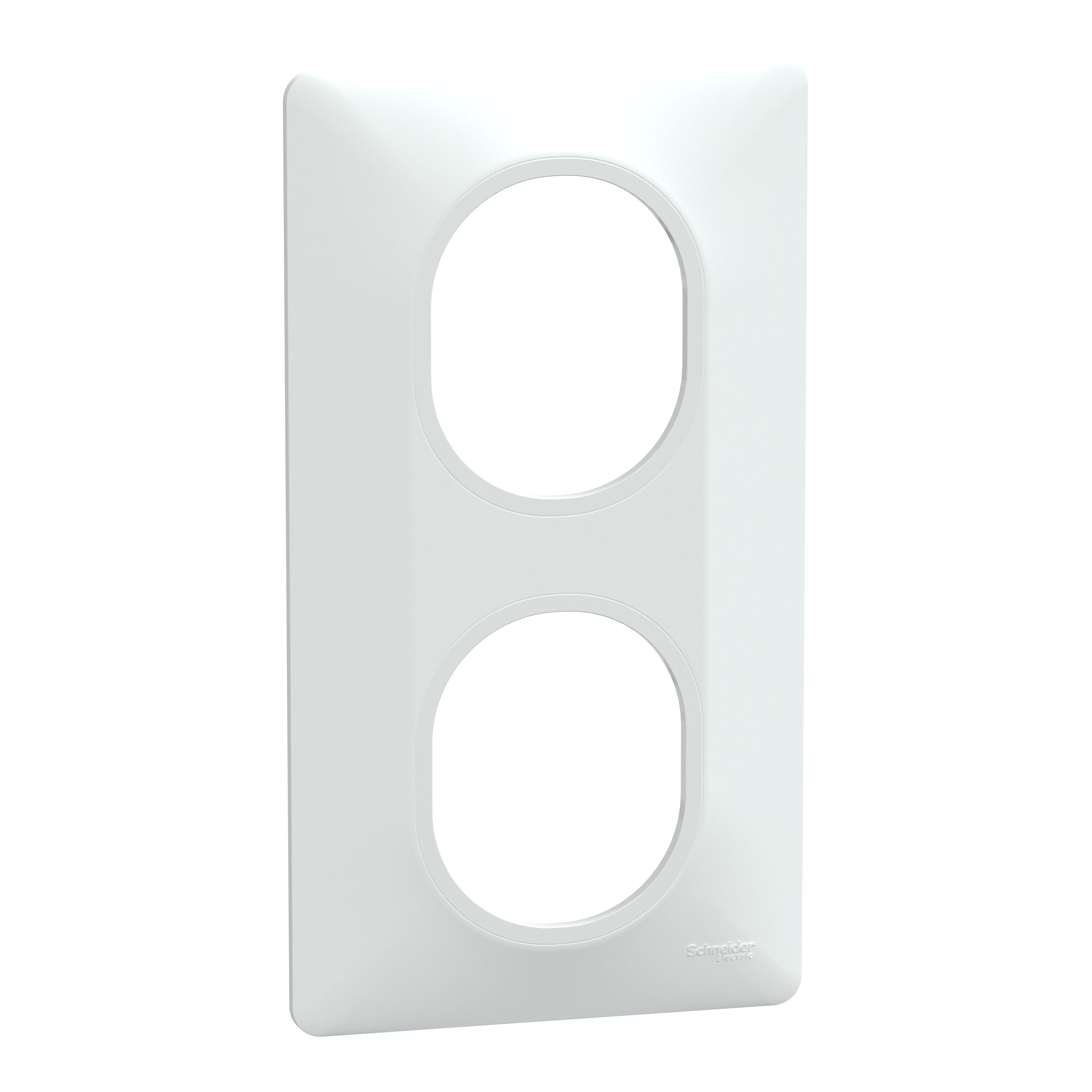 Schneider Electric White, 2 Gang, Ovalis C Series
