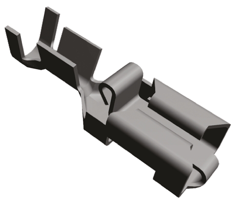 TE Connectivity Positive Lock .250 Mk I Uninsulated Female Spade Connector, Receptacle, 6.35 x 0.8mm Tab Size, 1mm² to
