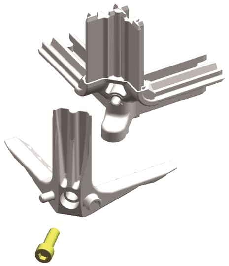 ABB Triline-R Series Metal Corner Profile for Use with Cabinets TriLine, 16 x 40 x 16mm