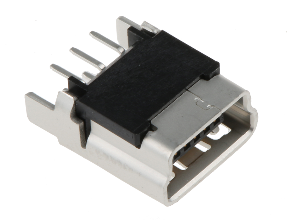 Molex Straight, Through Hole, Socket Type B 2.0 USB Connector