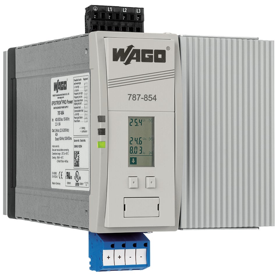 WAGO DIN Rail Power Supply, 400V, 24V dc, 40A Output, 960W