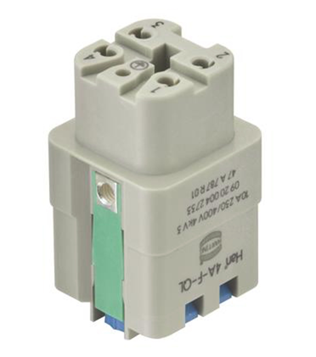 HARTING Heavy Duty Power Connector Insert, 10A, Female, Han A Series, 4 Contacts