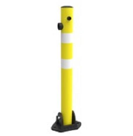 RS PRO White, Yellow PVC Parking Barrier