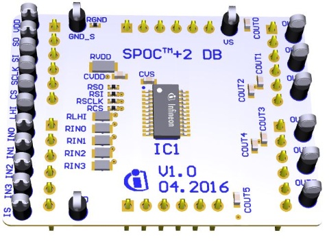 Infineon SPOC-2 DB BTS72220-4ESA Power Management for BTS72220-4ESA for Combination with the SPOC 2 motherboard