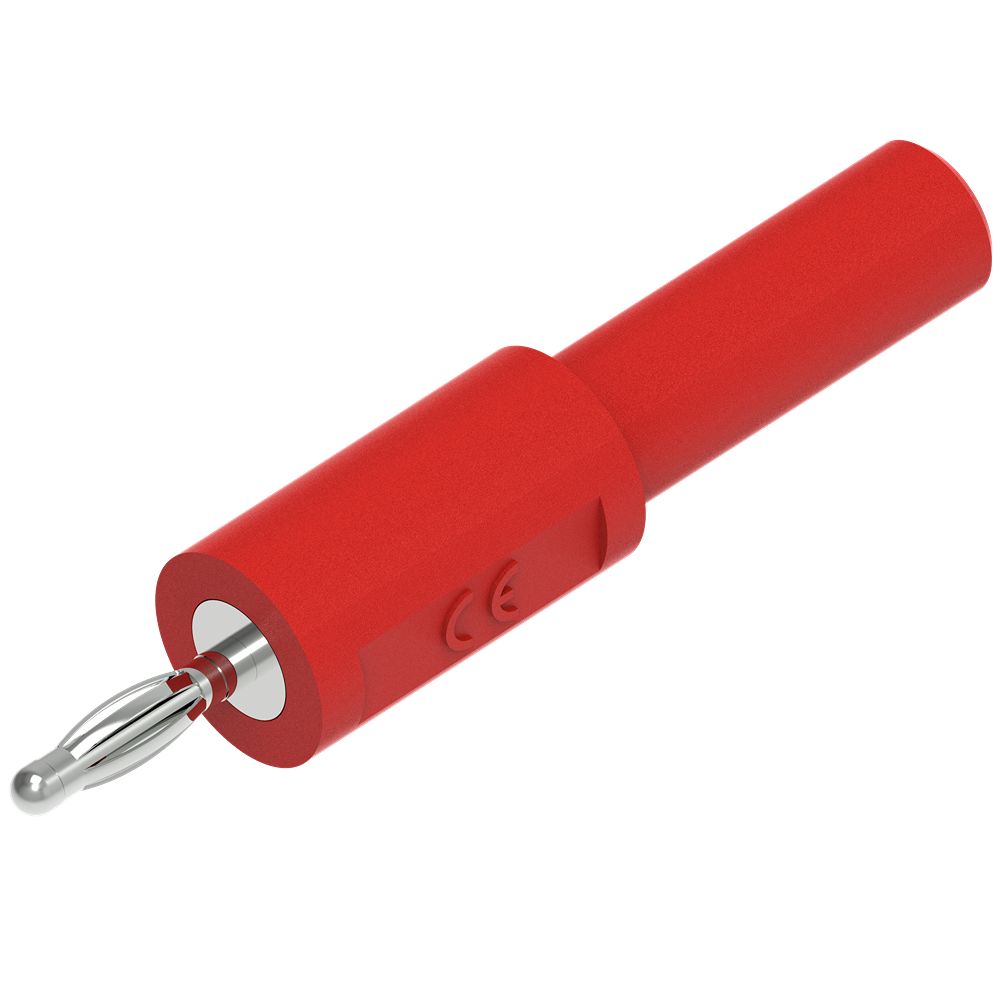 Electro PJP Red, Female to Male Banana adapter and Nickel Plated