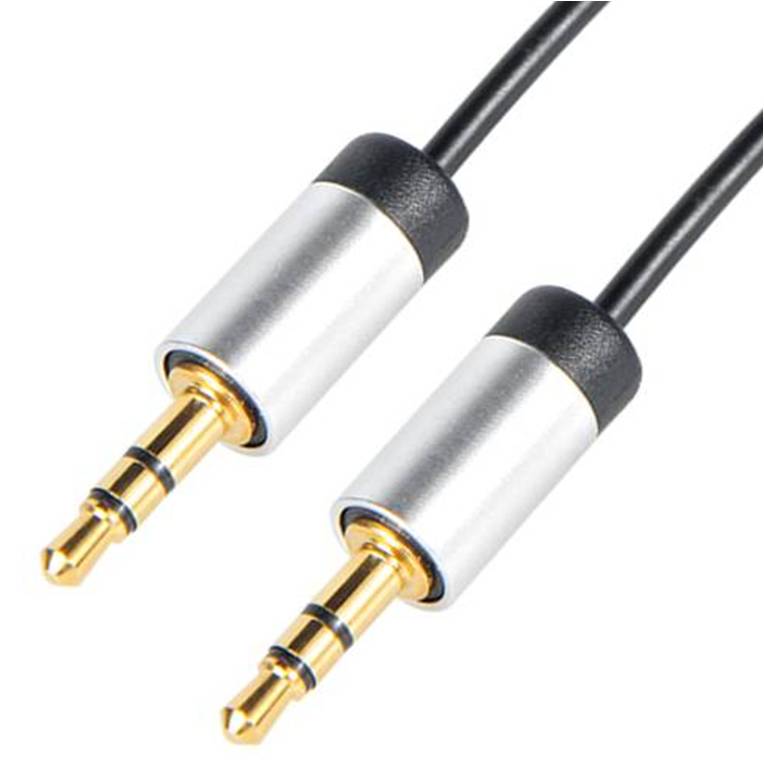 Okdo Male 3.5mm Stereo Jack to Male 3.5mm Stereo Jack Aux Cable, Black, 3m JJ3.5A-3