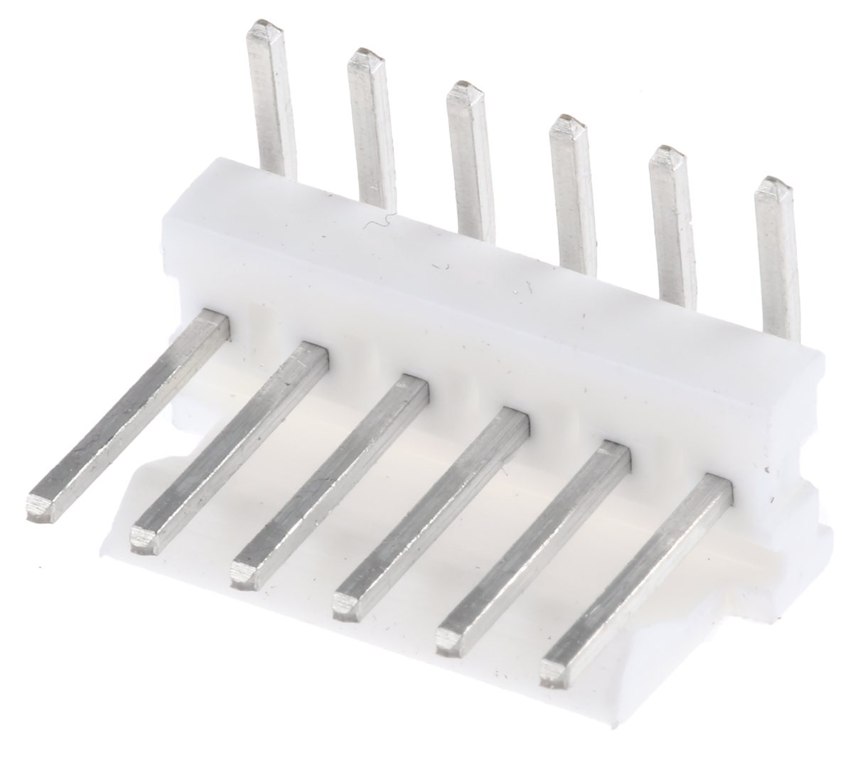 TE Connectivity MTA-100 Series Right Angle Through Hole Pin Header, 6 Contact(s), 2.54 mm Pitch, 1 Row, Unshrouded