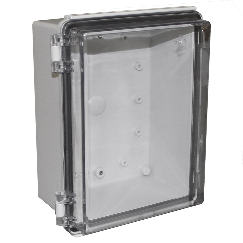 CAMDENBOSS X8 Series Grey ABS General Purpose Enclosure, IP67, IK08, Clear Lid, 220x170x105mm