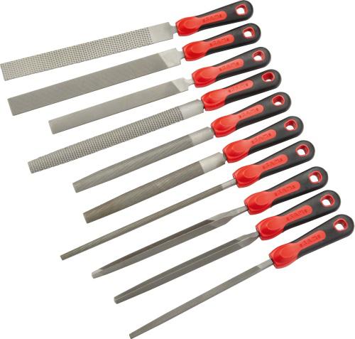 SAM, Bastard, Rasp Cut Engineers File Set With Soft-Grip Handle